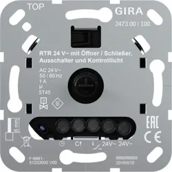 Gira Raumtemperaturregler 24V Öff./Schließer 247300