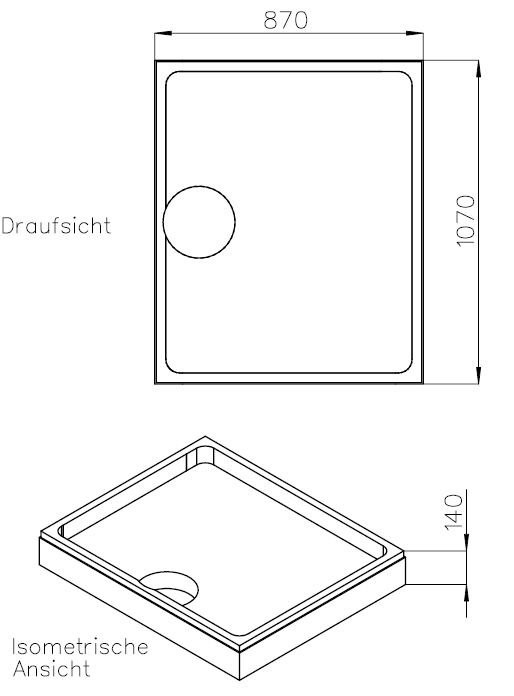 Neuesbad Wannenträger für Polypex PLANO 1100x900x20 SD94364