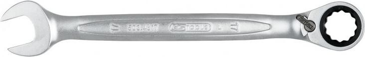 KS Tools 503.4622-E Chroomvanadiumstalen ringmaat 22 mm in chroom met matte afwerking en 15 graden hoek