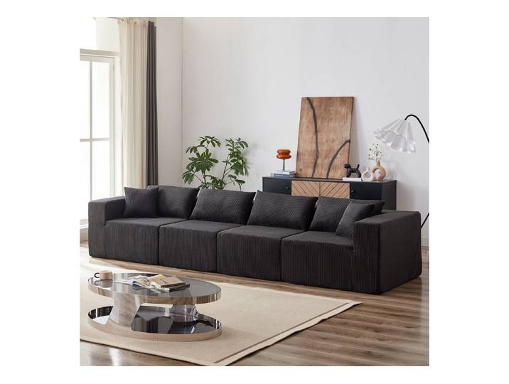 MODFU Ecksofa für Wohnzimmer & Schlafzimmer, Kein Zusammenbauen erforderlich, 4-teiliges flexibles Design 1 Teile