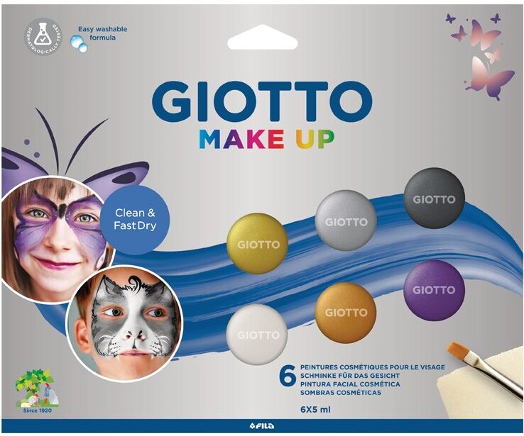 Set 6 x 5 ml FacePaint Giotto MakeUp Metallic