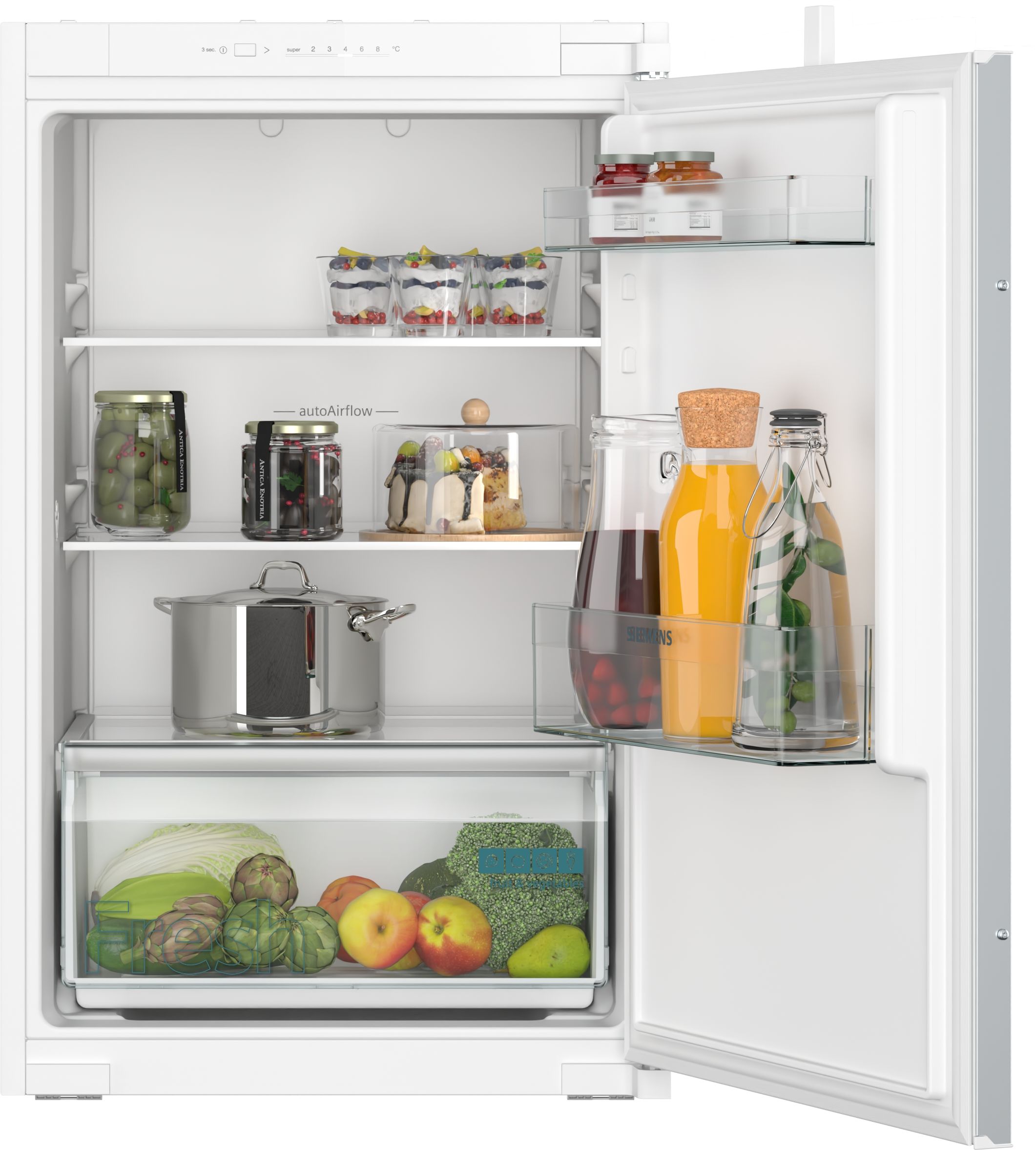 Siemens iQ100 KI21RNSE0 Schlepptür 136 l 88 cm Einbaukühlschrank EEK: E 92 kWh Jahr