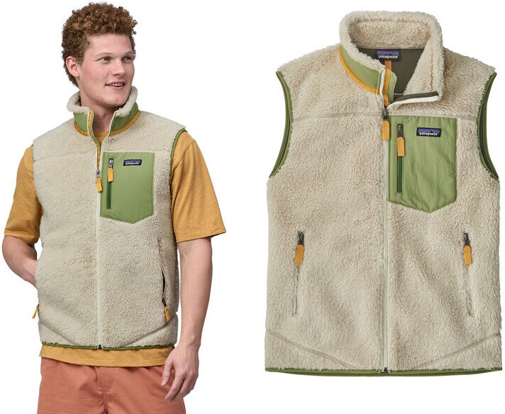 Patagonia Mens Classic Retro-X Fleece Vest-Dark Natural W/buckhorn Green (Dnlb)-Xxl