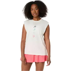 ASICS Game Seasonal Graphic ärmelloses Tennisshirt Damen 102 - cream S