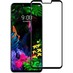 Screenguard LG G8S ThinQ Full Screen Panzerglas Schutzfolie 2.5D 9H (LG G8s ThinQ), Smartphone Schutzfolie, Schwarz