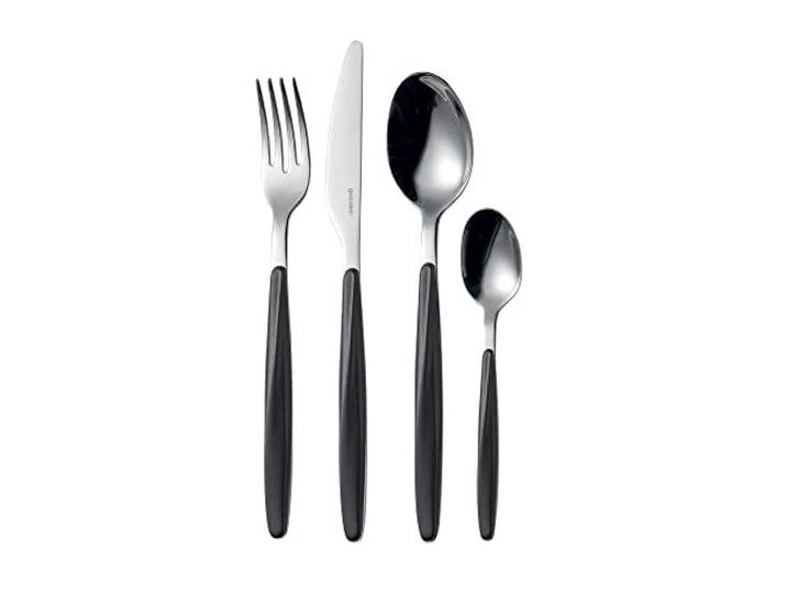 Guzzini - My Fusion, 24-teiliges Besteckset - Schwarz, 16,8 x 7,5 x h25,5 cm - 11070010