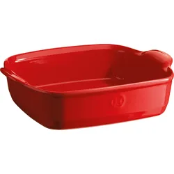 Emile Henry Auflaufform quadratisch 24 cm, rot