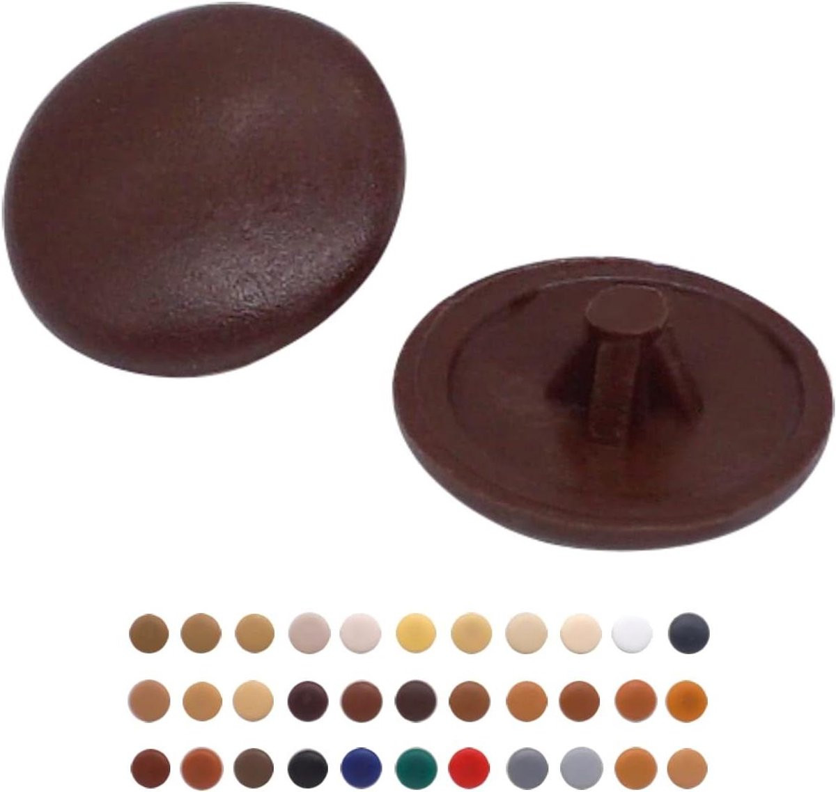 Bruine Schroefdoppen Afdekkapjes voor Meubels Pozidriv 12 mm Diameter