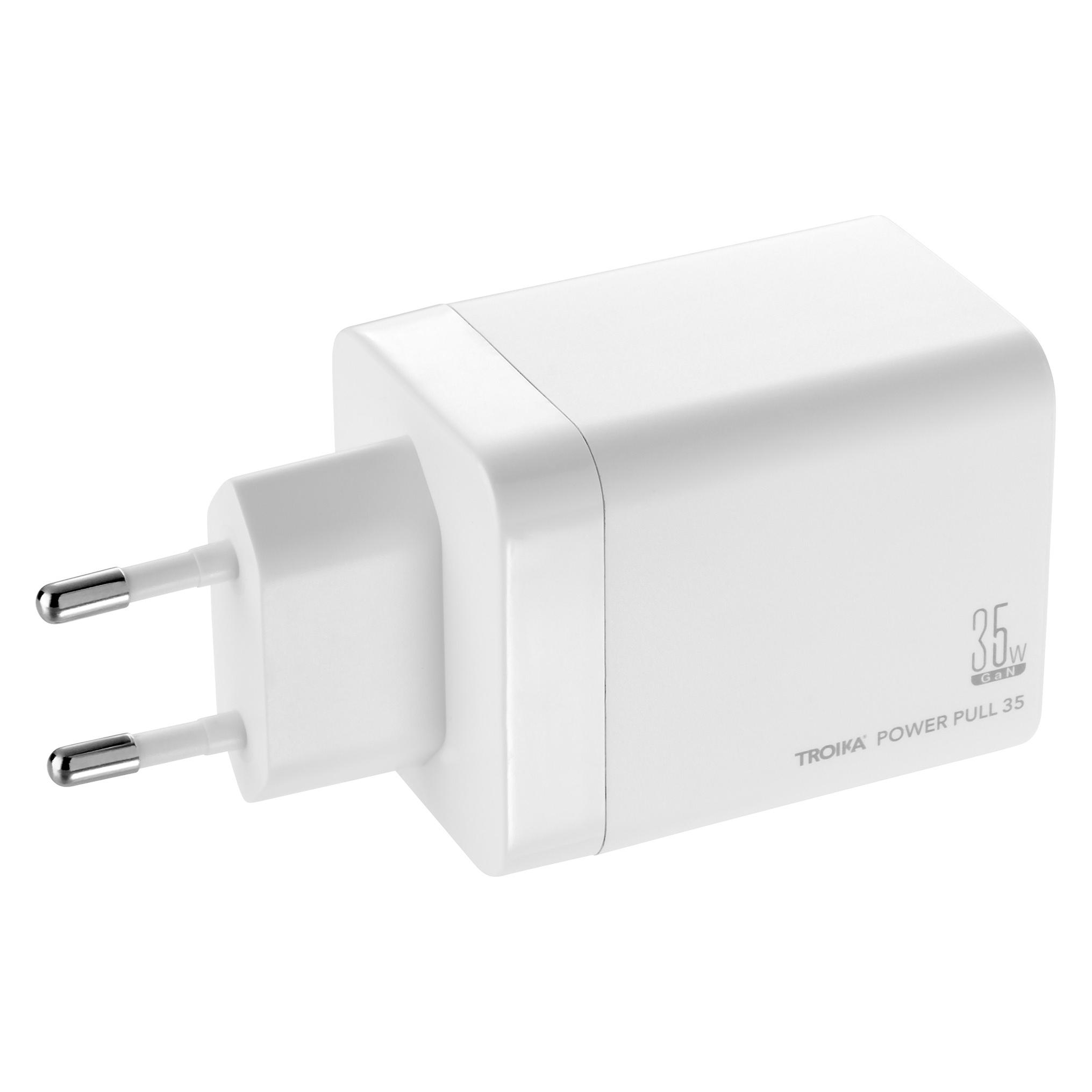 Troika Ladestecker POWER PULL 35 (35 W, 2 Ports) (CHA35/WH)