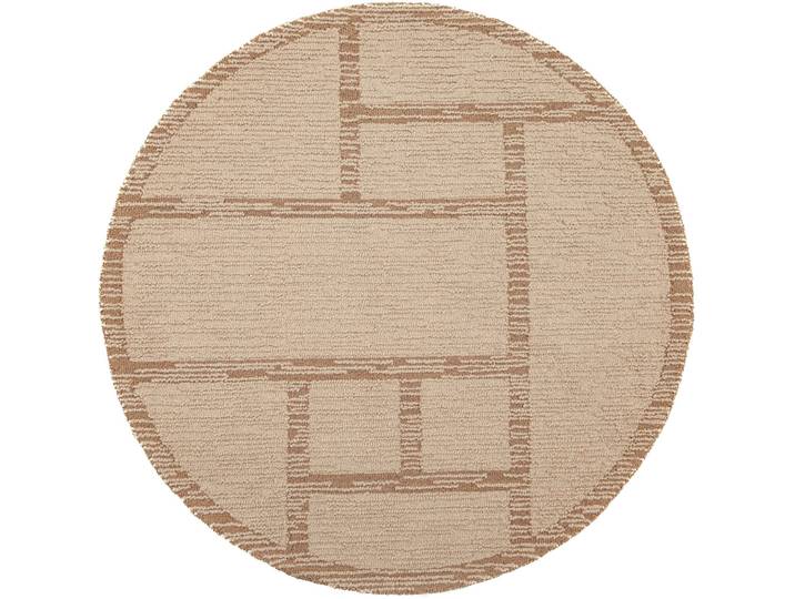 Teppich Holland Natur Architektonisch 100 Prozent Wolle 160 x 160 cm - Material: 100% Wolle - Teppich