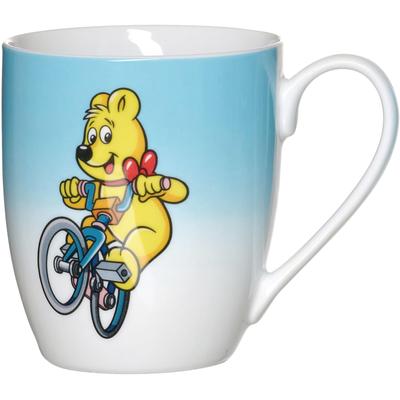 Becher RITZENHOFF & BREKER "HARIBO Sport, Biker, 500 ml", bunt, B:14cm H:10,5cm Ø:10cm, Porzellan, Trinkgefäße, Becher, spülmaschinenfest
