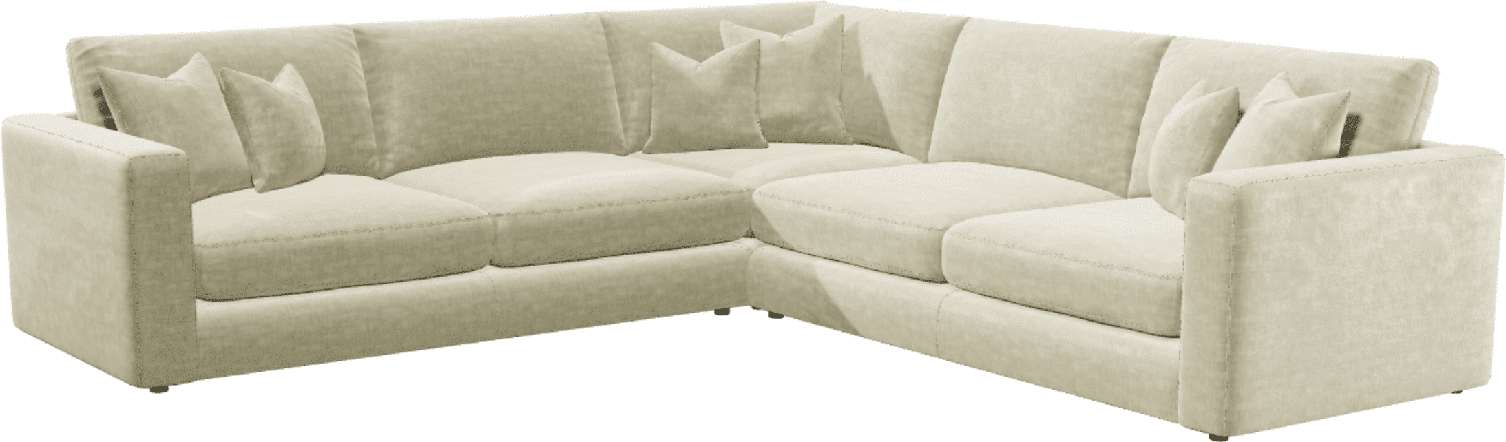 Cleo Luxe Chenille Pearl Sofa Range, Large Corner Sofa