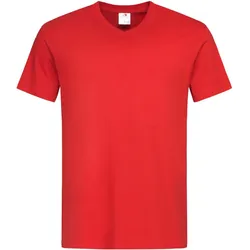 Stedman Herren V-Ausschnitt T-Shirt ST2300 scarlet red S