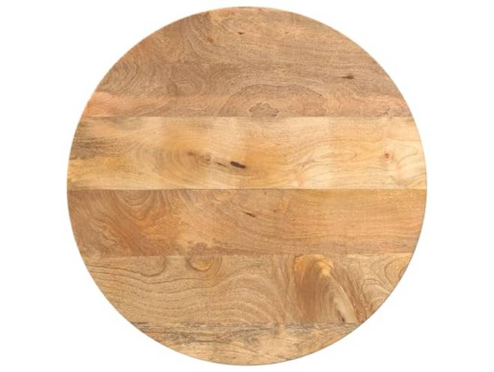 HEFZGDB Massivholz Tischplatte Ø 60x2,5 cm Rund aus Mango Ersatztischplatte für rustikales Design und einfache Reinigung mit glatter Oberfläche und natürlicher Holzmaserung