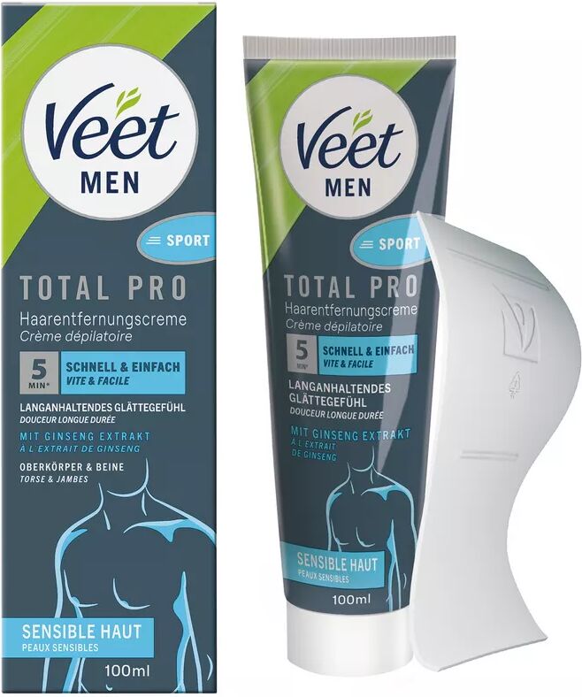 Veet - Men Sport Haarentfernungscreme Beine & Körper, 100  ml