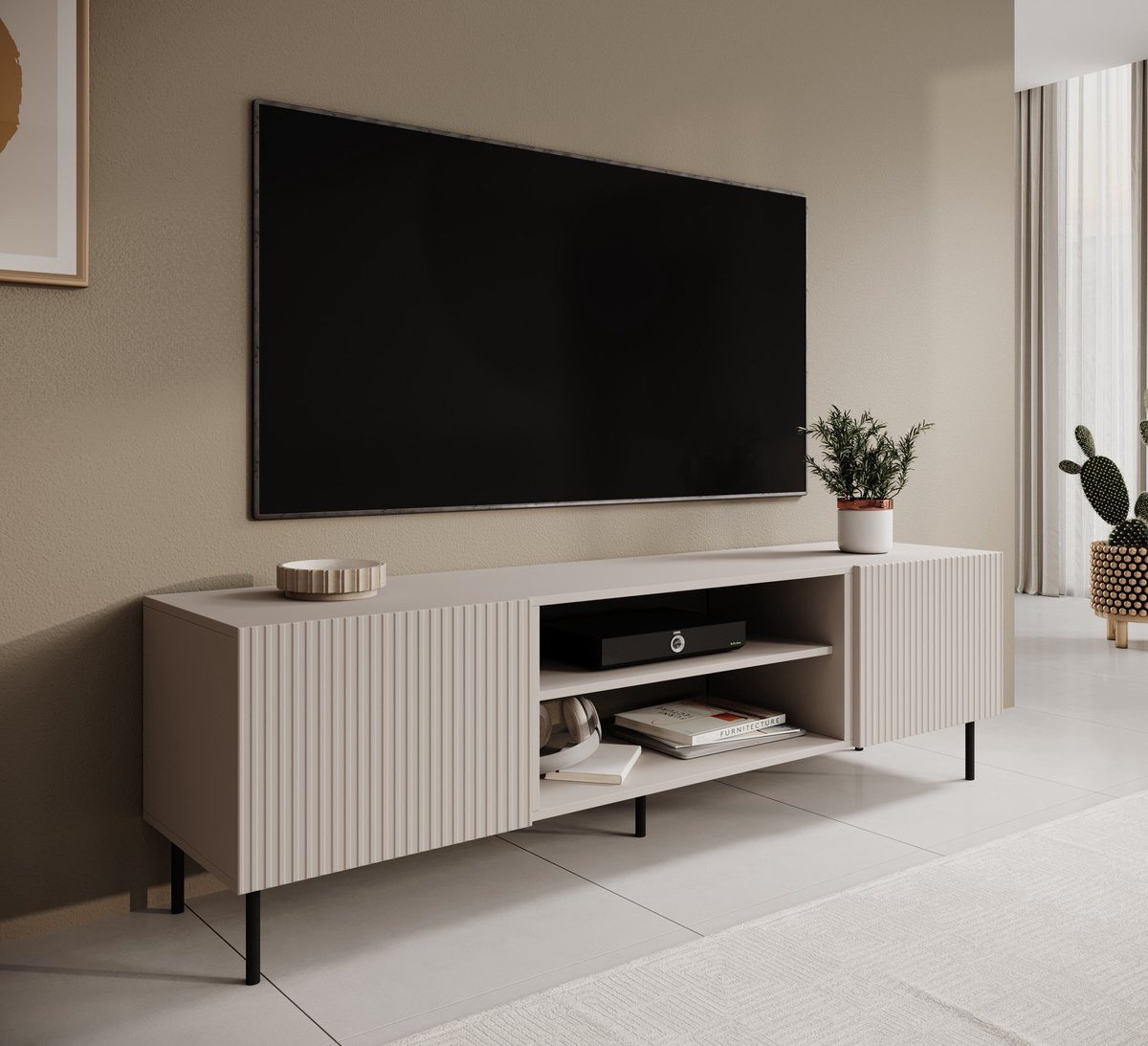 Meubella Alex TV-meubel - Beige - 181 cm