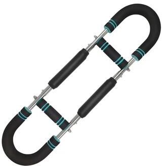 Inspire Daily Merch Adjustable U Shaped Arm Exerciser Spring Workout Bar Foam Handle Forearm Triceps Chest Expander Portable Fitness blue