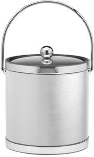 Kraftware Sophisticates with Polished Chrome 3-quart Ice Bucket with Bale Handle and Metal Cover