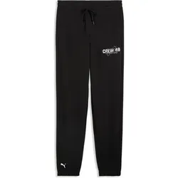 Puma Herren Fitness / Workout Sporthosen lang Präsentationshosen He/Uni M PUMA CREW FRENCH TERRY PANT, Größe XL in Schwarz Schwarz