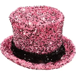 Zylinder "Pailletten", rosa
