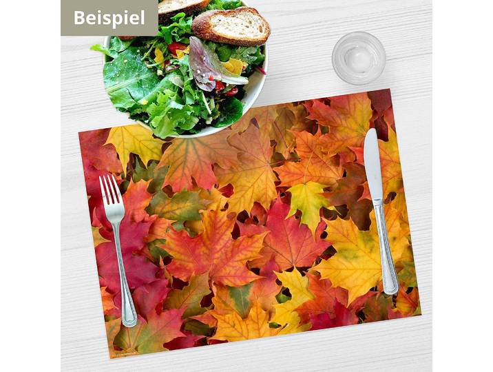 Tischset Bunte Blätter 12er-Set 44 x 32cm Multicolor
