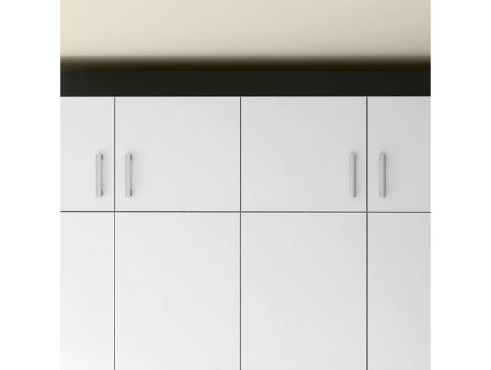 Schrankaufsatz 178cm Weiß/Weiß Spanplatte, foliert