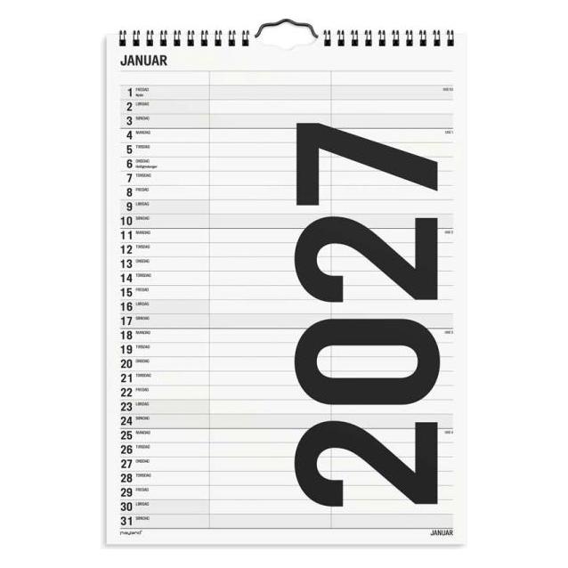 Mayla Pharma Familiekalender Black and white 2 kol. 2027 (27066510)