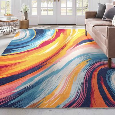 Well Woven Apollo Echoes Modern Abstract Bright Flat-Woven Area Rug