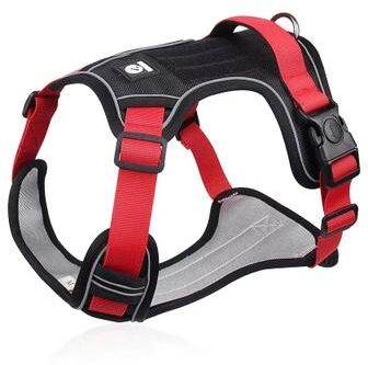 Uplift Treasures Reflective Tactical Dog Harness Waterproof 1680D Oxford Vest For Medium & Large Dogs black s