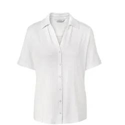 Tchibo - Blusenshirt mit Knopfleiste - Damen - Gr. S - weiß