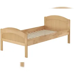 Erst-Holz Hohes Massivholzbett in Überlänge 100x220 Buche natur Zubehör wählbar V-60.75-10-220 Rollrost inkl.