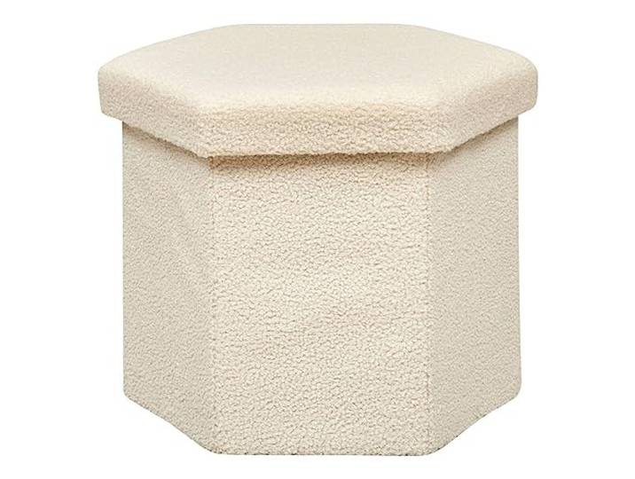 ATMOSPHERA CREATEUR D'INTERIEUR Jako Sitzsack, faltbar, sechseckig, Frottee, Elfenbeinfarben