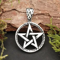 Drachensilber Pentagramm Schmuck Anhänger 925 Silber - Silber