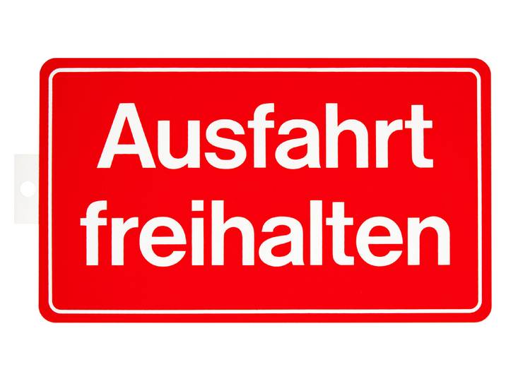 Schild Ausfahrt Freihalten 19 × 33 cm