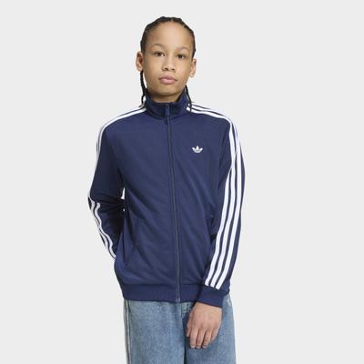 Trainingsjacke ADIDAS ORIGINALS "FIREBIRD ORIGINALS, LOCKER GESCHNITTEN", Mädchen, Gr. 128, night indigo, Obermaterial: 100% Polyester, Jacken Trainingsjacke, für Kinder, mit geradem Abschluss