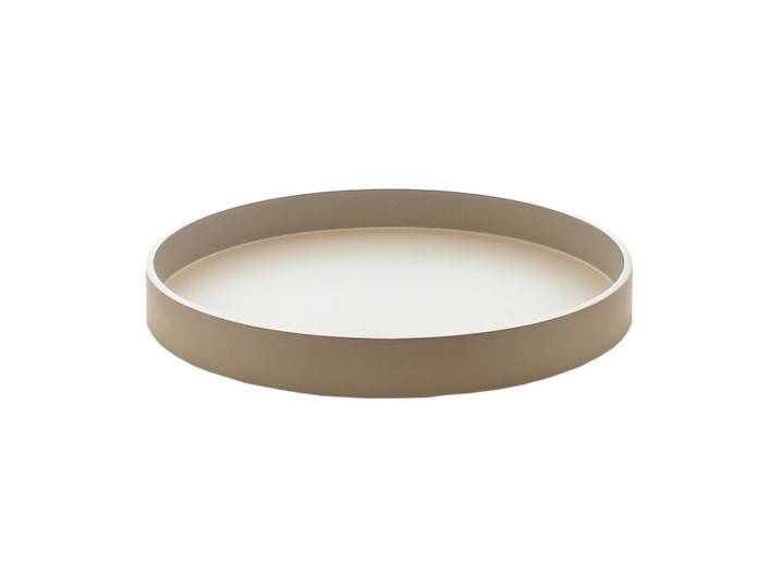 Mojoo Plateau de décoration laqué Matt Ø30x4 cm Fawn