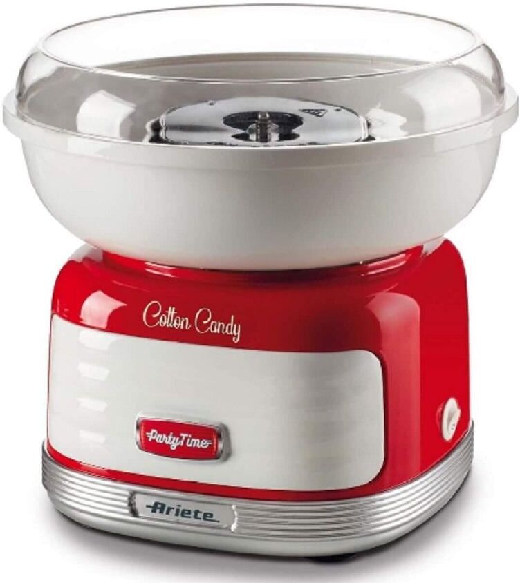 Ariete Zuckerwattemaschine "ARI-2973-RD", rot (rot, weiß), B:28cm H:26,5cm T:28cm, Zuckerwattemaschinen, Zuckerwattemaschine rot, weiß Einheitsgröße