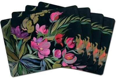 CounterArt Moody Jewels Boxed Set of 4 Premium Hardboard Placemats Decorative Heat Tolerant and Easily Wipes Clean