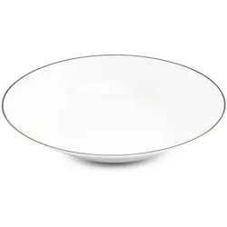 BONBISTRO Teller tief 23xH4cm Schwarzer Rand  Basic White - 6 Stück