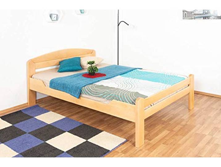 Steiner Shopping Einzelbett/Gästebett Easy Premium Line K5, 140 x 200 cm Buche Vollholz massiv Natur, inkl. Lattenrost