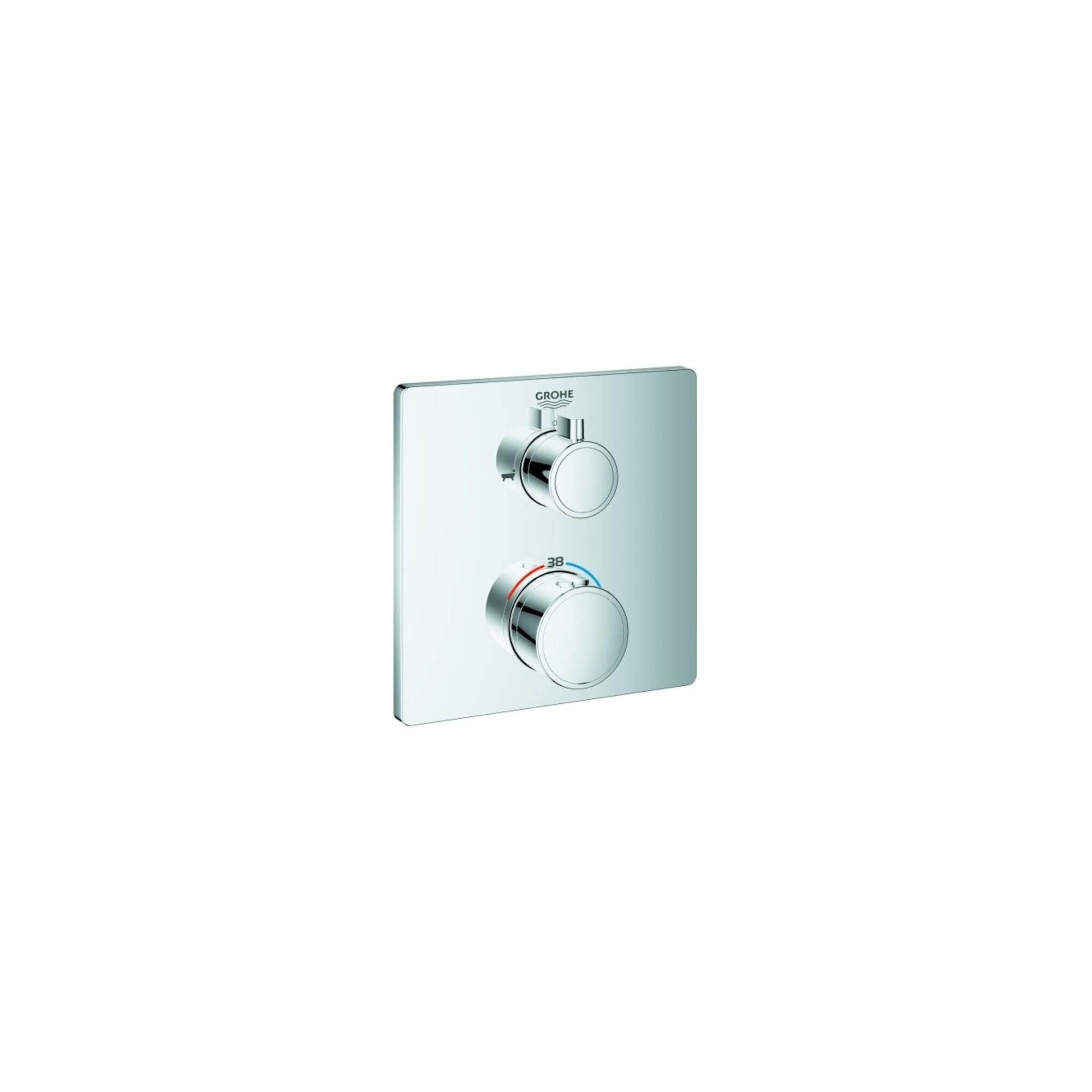 Grohe Fertigmontageset Grohtherm chr, UP-Wannen-Thermostat mit 2-Wege-Umstellung (24080000)