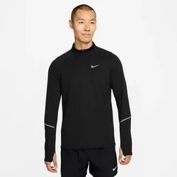 NIKE Miler Dri-FIT UV-Repel langarm Laufshirt Herren 010 - black/reflective silv XS