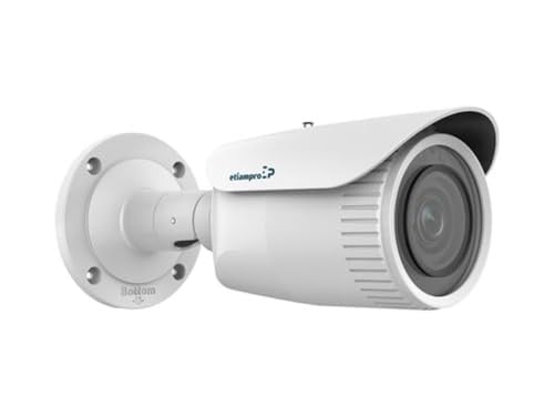 EtiamPro Cilindrische IP-netwerkcamera, 2 MP, Nachtzicht 30 m, Gemotoriseerde Varifocale Lens, WDR, PoE, Guarding Vision App, Wit