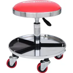 KS Tools Fahrbarer und höhenverstellbarer Hocker, belastbar bis 135kg - 500.8004