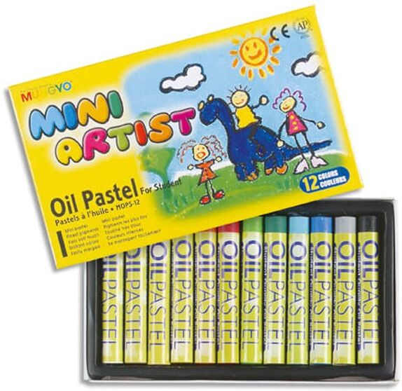 12 Pastels à l'huile Mungyo Mini Artist 8x59mm