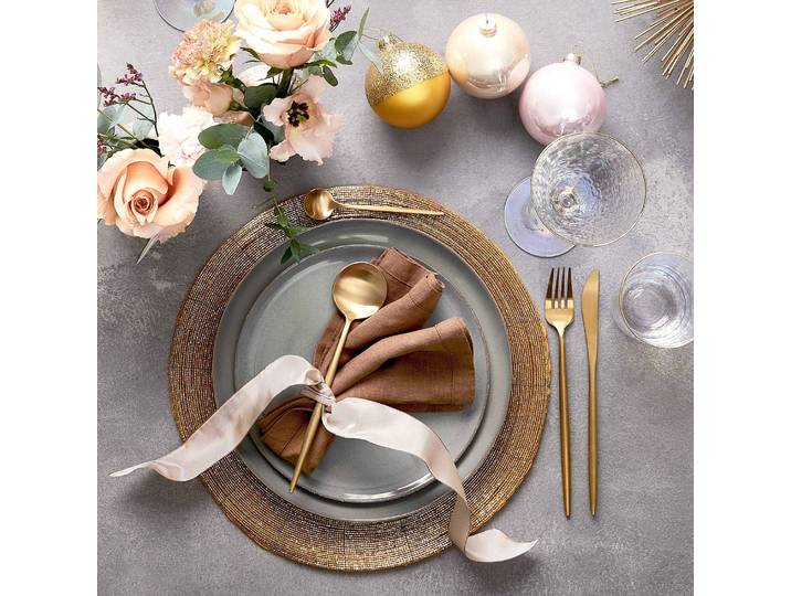 Tischset SHINE ON Ø 35cm Gold/Gold