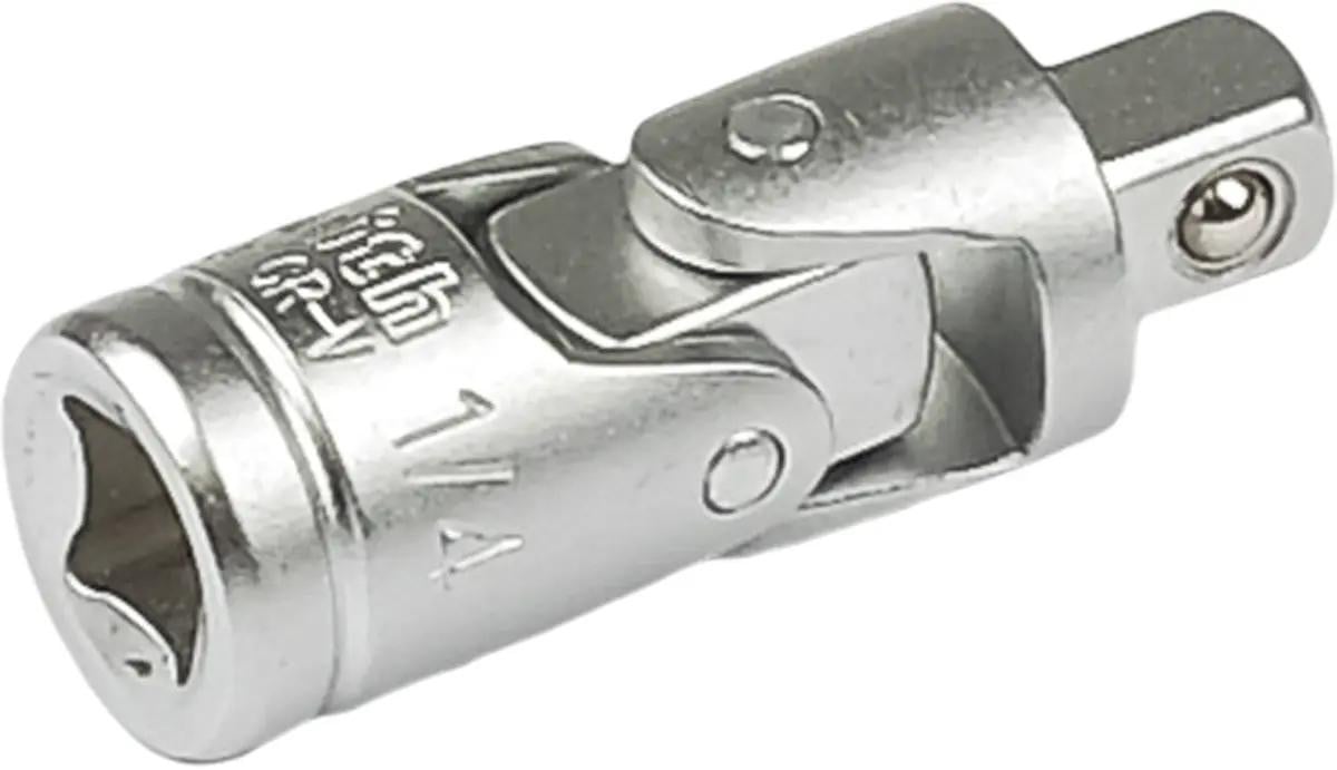 Schmith Cardanaandrijving 1/4" PRO Ratelmoersleutel van chroom-vanadiumstaal en dopadapter