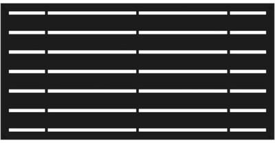 RDI Decorative Screen Panels Boardwalk - 3 Foot x 6 Foot x 3/10 Inch - Black