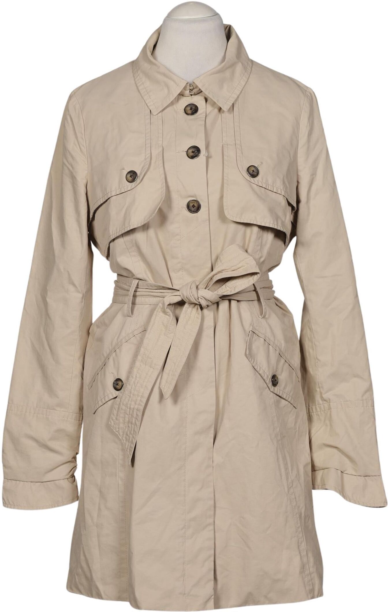 Jackpot Damen Mantel, Beige, Gr. L, Synthetik / Baumwolle - Second Hand