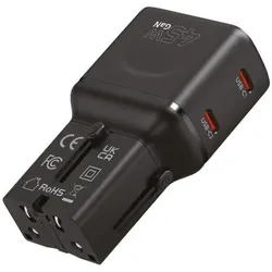 Mobile Origin, Reiseadapter, 45W Travel Adapter, EU/US/UK/AU PW26, black